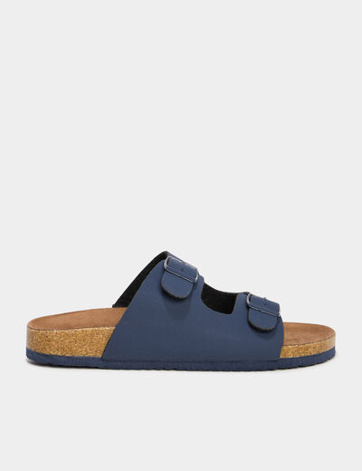Mules avec boucles bleu marine garçon