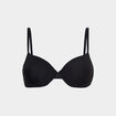 Soutien-gorge corbeille padd&eacute; microfibre noir femme
