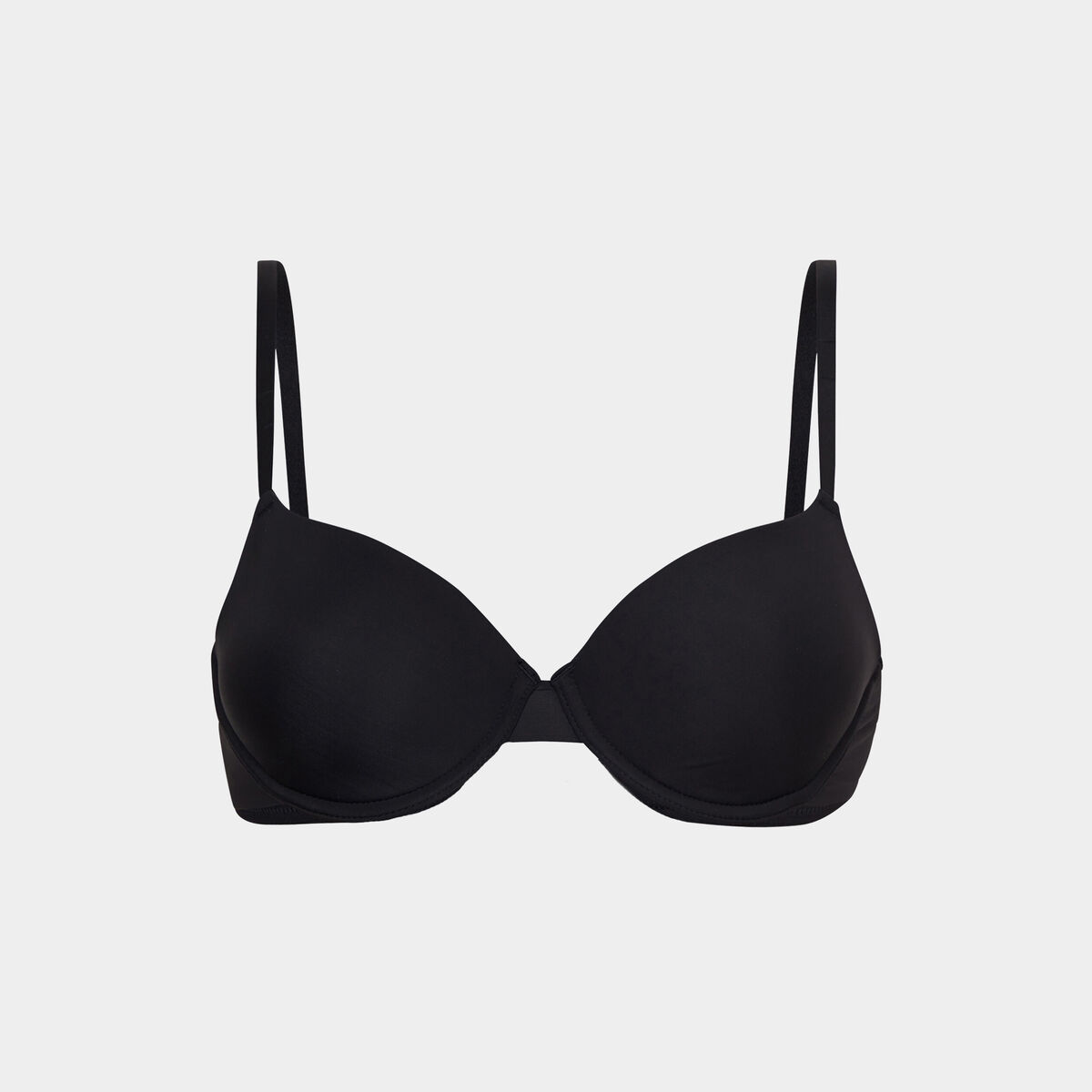 Soutien-gorge corbeille padd&eacute; microfibre noir femme