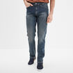 Jeans straight 5 poches denim used homme