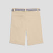 Short droit ceinturé marron clair garçon