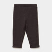 Legging molletonn&eacute; &agrave; paillettes gris fonc&eacute; b&eacute;b&eacute; fille