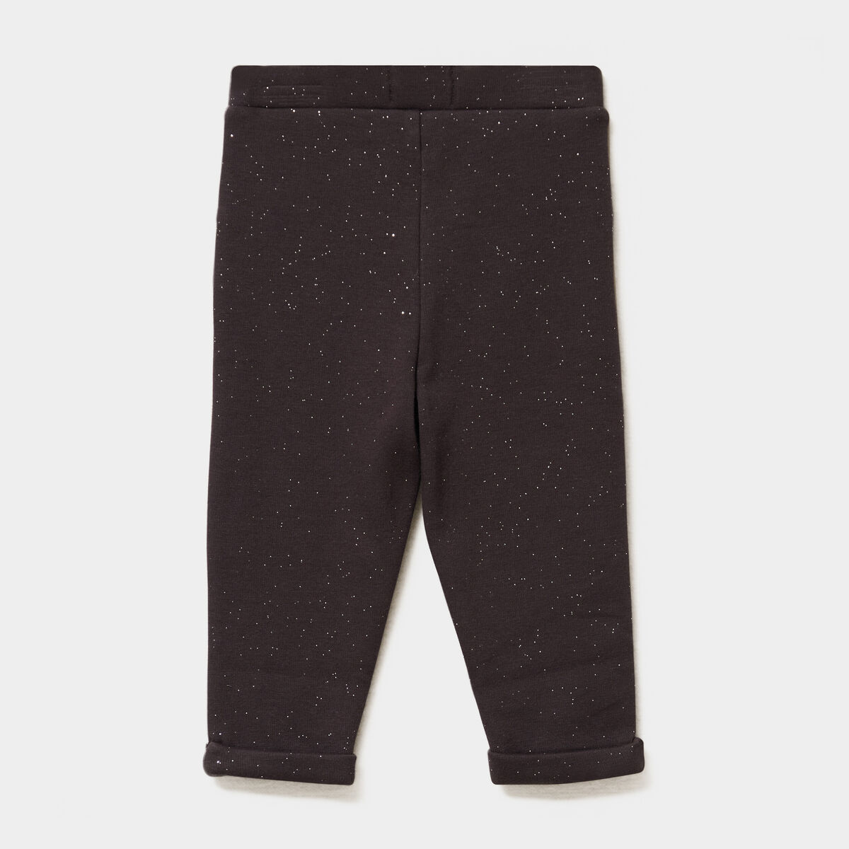 Legging molletonn&eacute; &agrave; paillettes gris fonc&eacute; b&eacute;b&eacute; fille