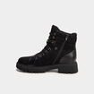 Boots crant&eacute;es &agrave; lacets noir femme