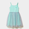 Robe bas tulle bretelles fines vert clair fille