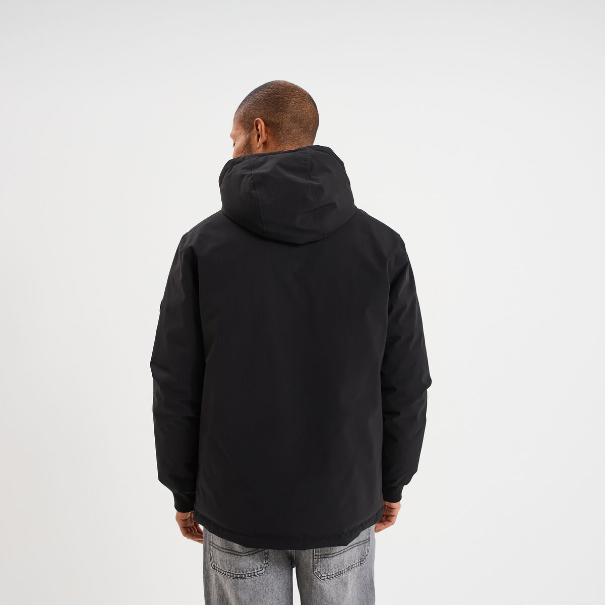Blouson r&eacute;versible &agrave; capuche zipp&eacute; noir homme