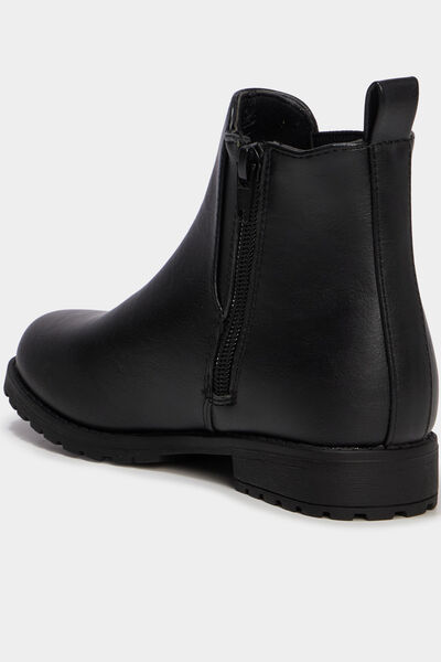 Boots chelsea zipp&eacute;es noir fille
