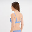 Soutien-gorge corbeille dentelle bleu lavande femme