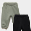 Lot 2 pantalons de jogging bas resserr&eacute; vert kaki b&eacute;b&eacute; gar&ccedil;on