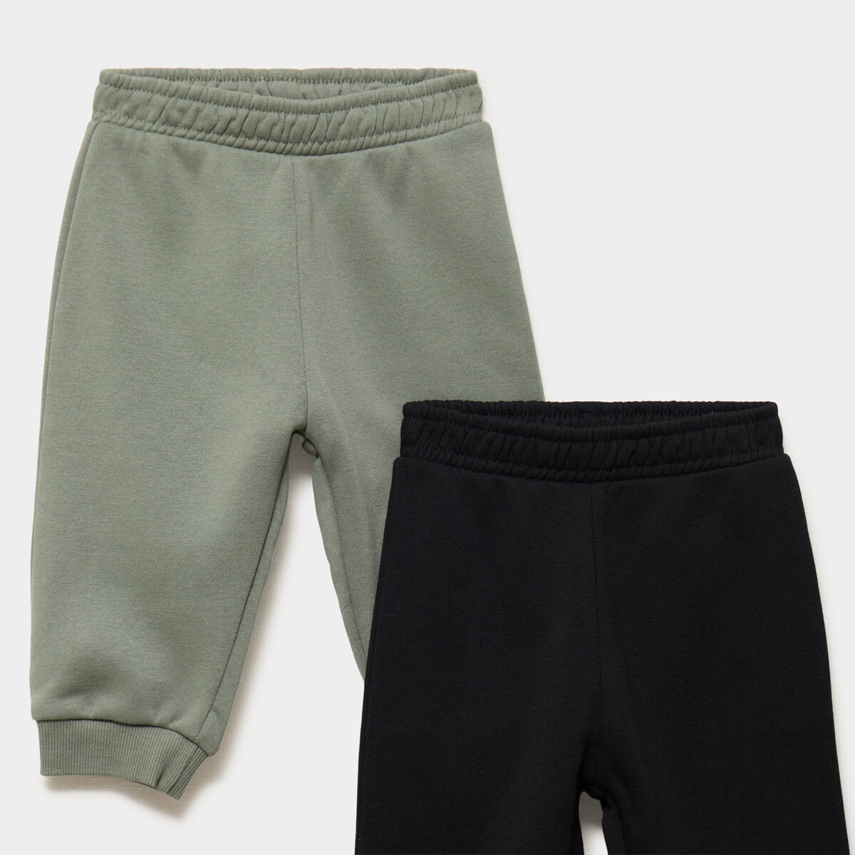 Lot 2 pantalons de jogging bas resserr&eacute; vert kaki b&eacute;b&eacute; gar&ccedil;on