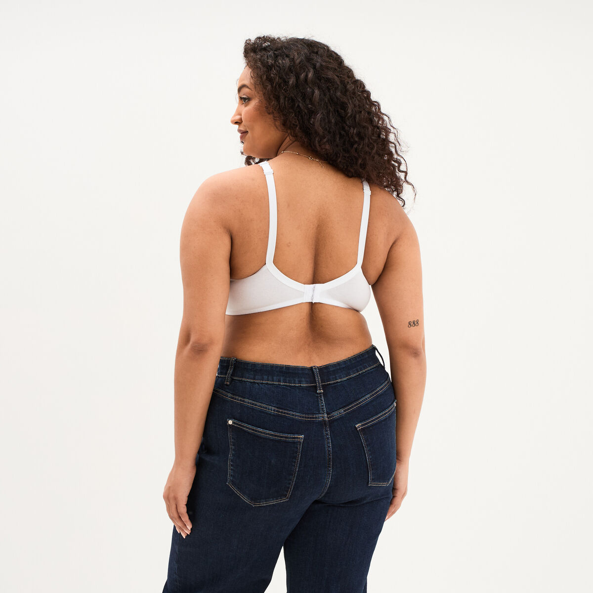 Soutien-gorge foulard coton majoritaire blanc femme grande taille