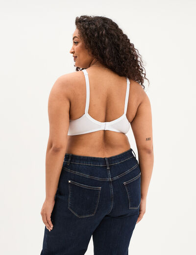 Soutien-gorge foulard coton majoritaire blanc femme grande taille