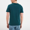 T-shirt droit en coton manches courtes bleu canard homme