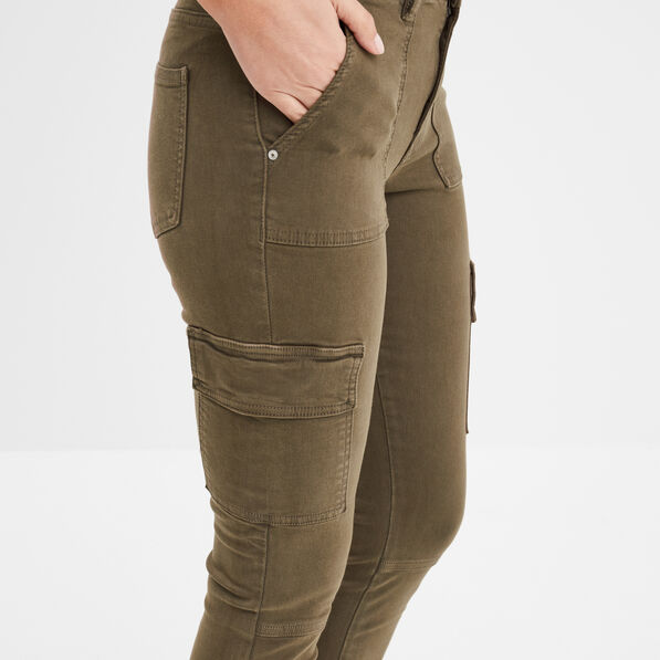 pantalon cargo skinny 78eme liberto marron fonce femme Pantalon cargo skinny 7/8ème Liberto marron foncé femme