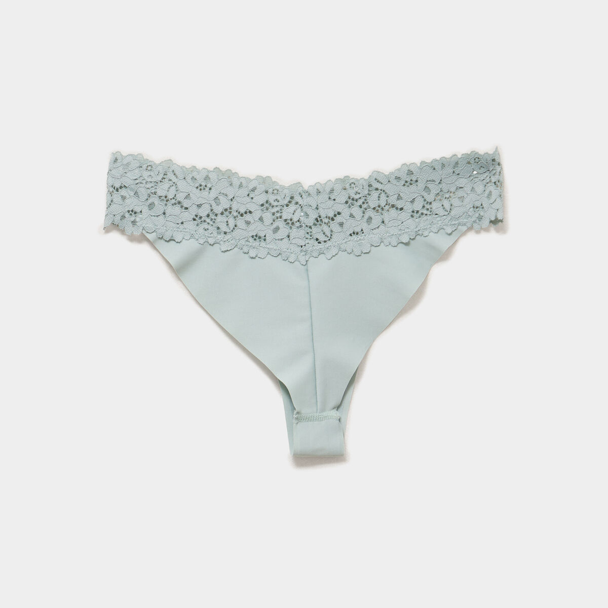 Lot 3 tangas avec dentelle vert clair femme