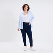 Jegging avec passants taille haute denim blue black femme grande taille