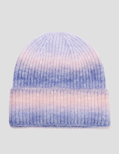 Bonnet tricoté multicolore fille