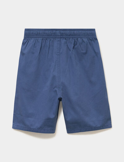 Bermuda short loose &eacute;lastiqu&eacute;e coton bleu fonc&eacute; gar&ccedil;on