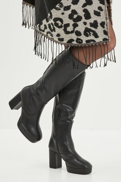 Bottes à talons hauts noir femme