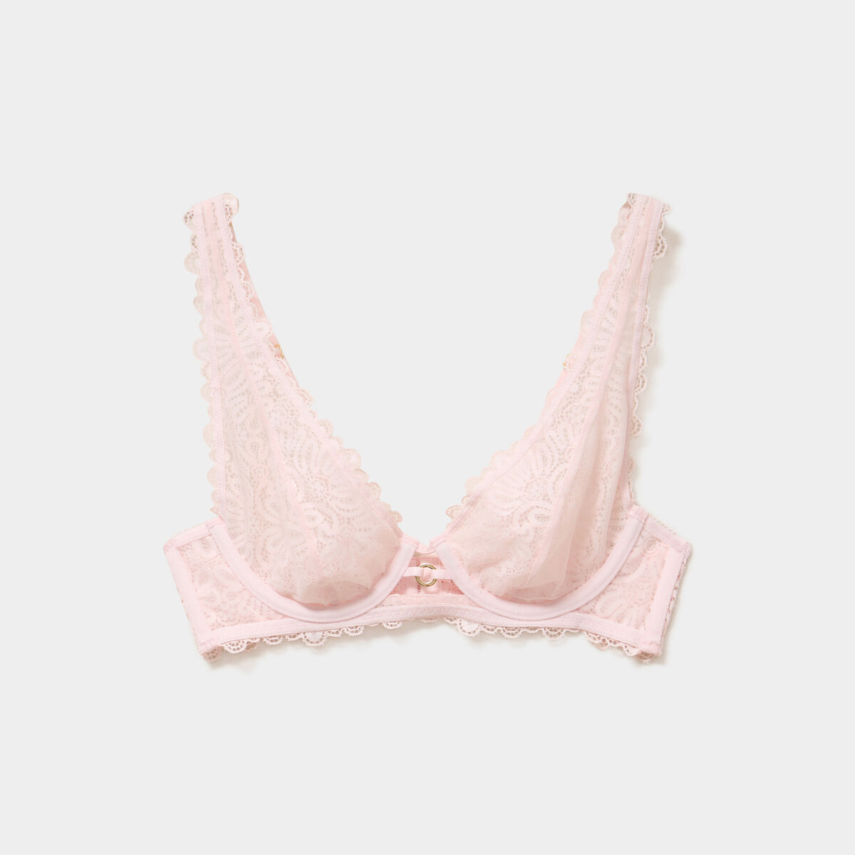 Soutien-gorge foulard dentelle rose clair femme