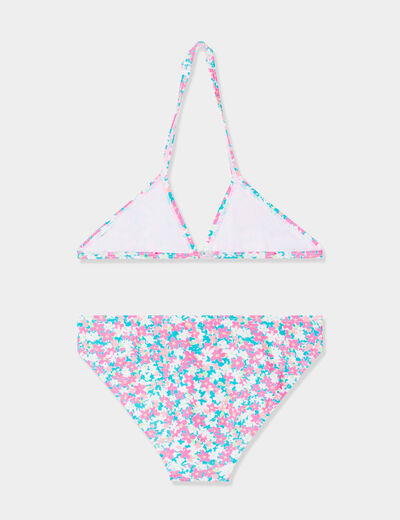 Maillot de bain 2 pièces à bretelles ecru fille