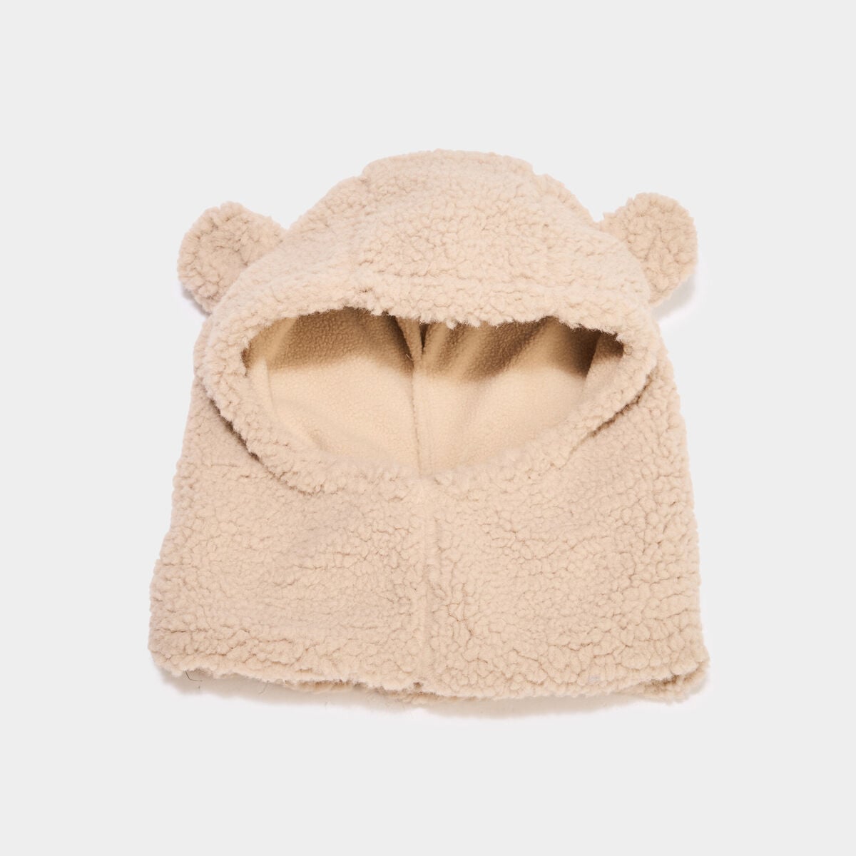 Cagoule effet polaire sable b&eacute;b&eacute;