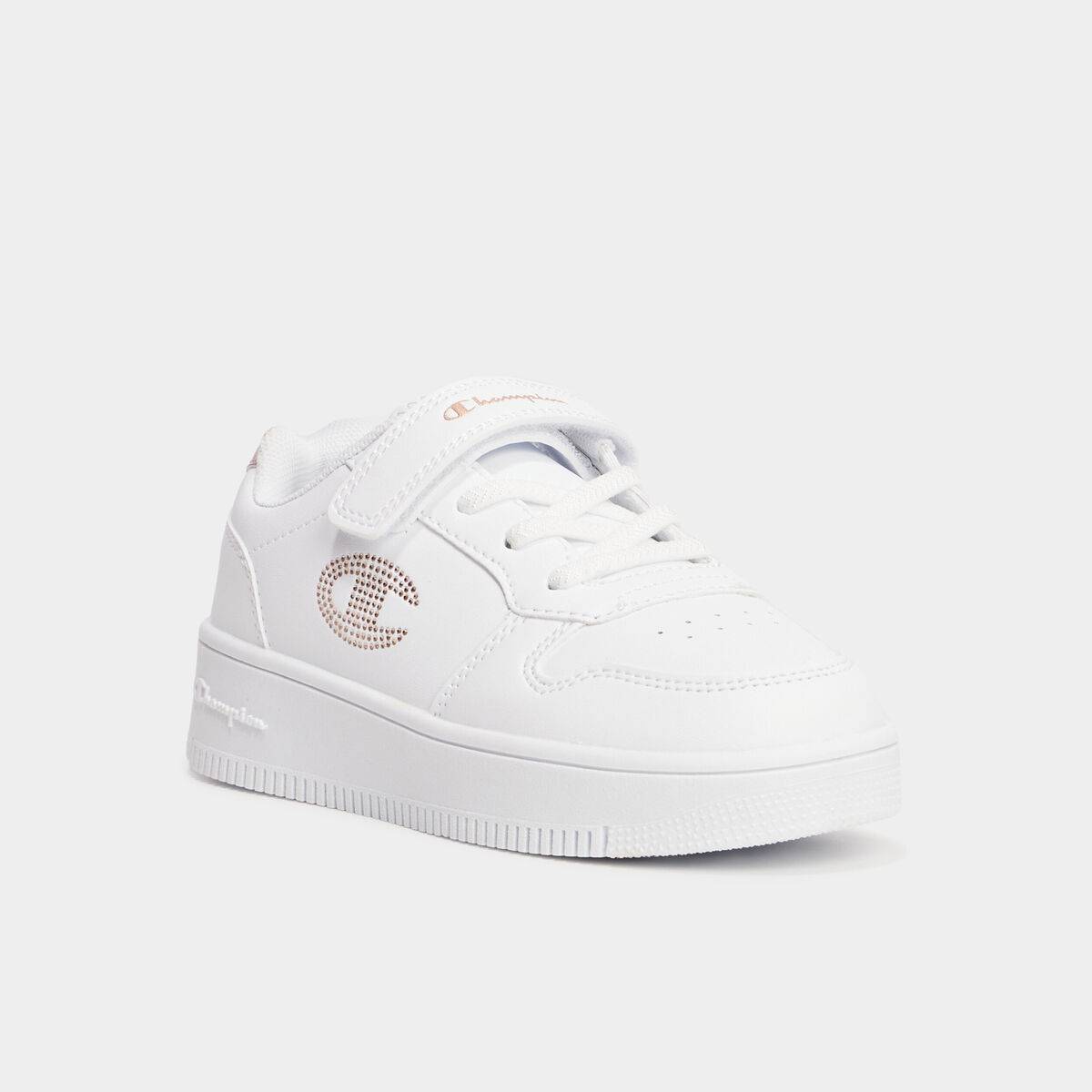 Tennis basses Champion Glitter blanc fille