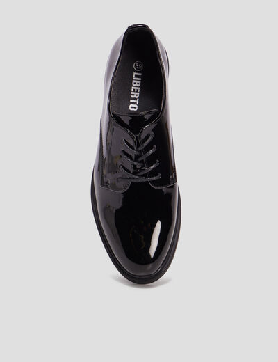 Derbies à lacets vernies Liberto noir femme