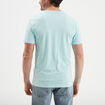 T-shirt droit en coton manches courtes bleu turquoise homme