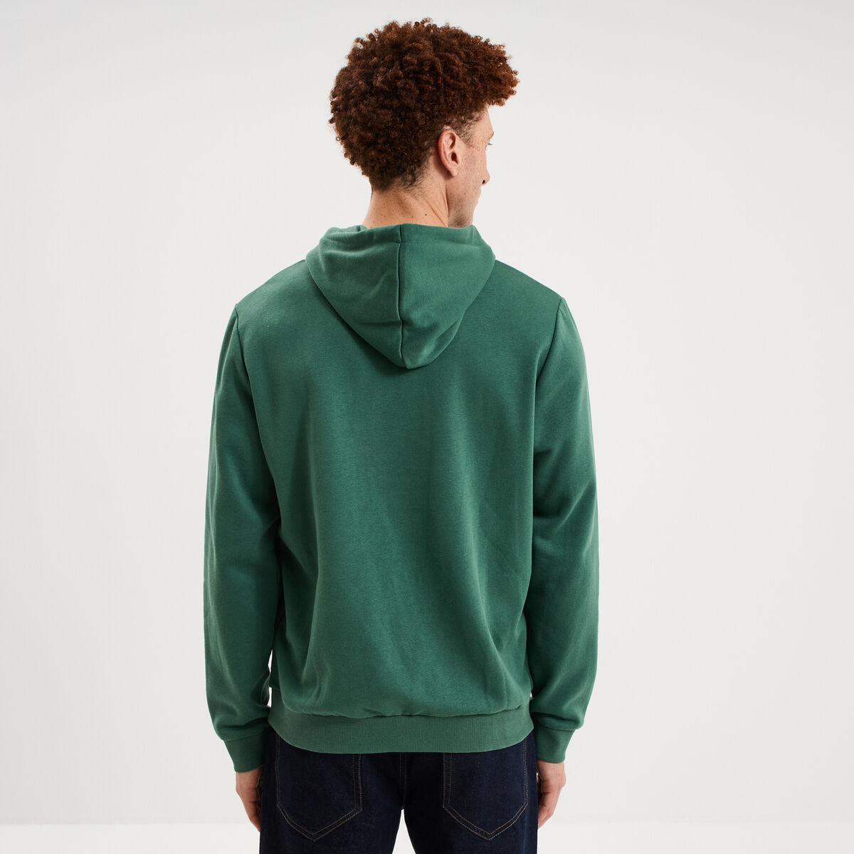 Sweat molleton &agrave; capuche hoodie vert menthe homme