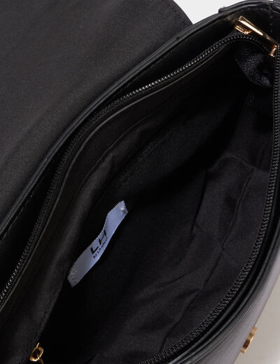 Sac besace en bandouli&egrave;re noir femme