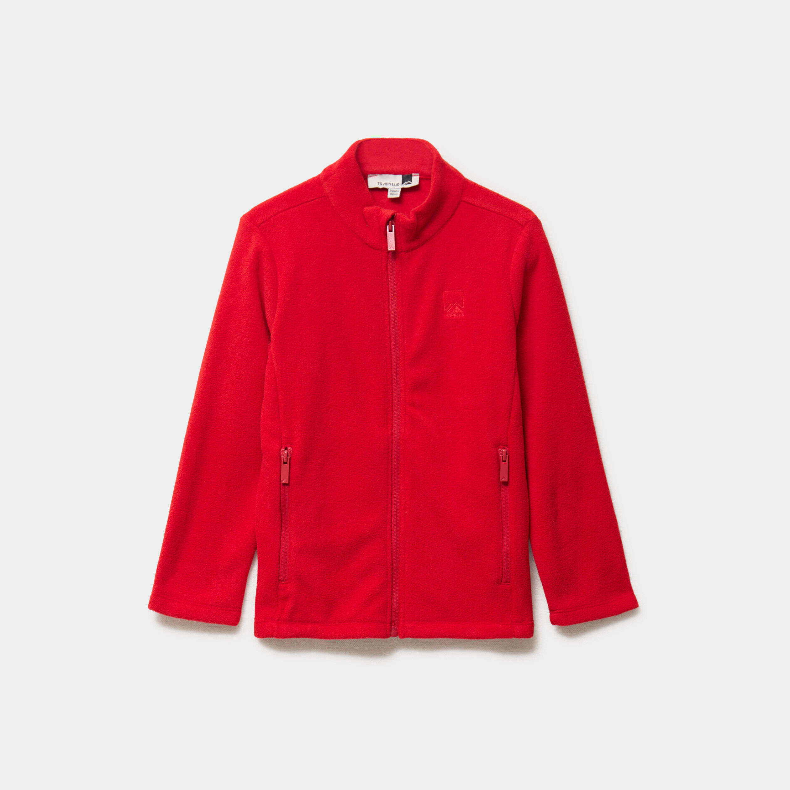 Veste polaire zippé col montant rouge garçon TRAPPEUR