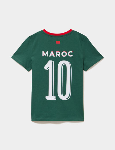 T-shirt maillot de football Maroc coton vert mixte