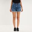 Short mom en jean 5 poches denim stone femme