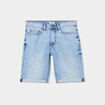 Bermuda short droit en jean denim bleach homme