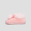 Chaussons avec pompons rose fille