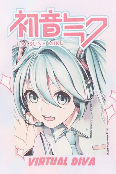 Sweat manches longues Hatsune Miku parme fille