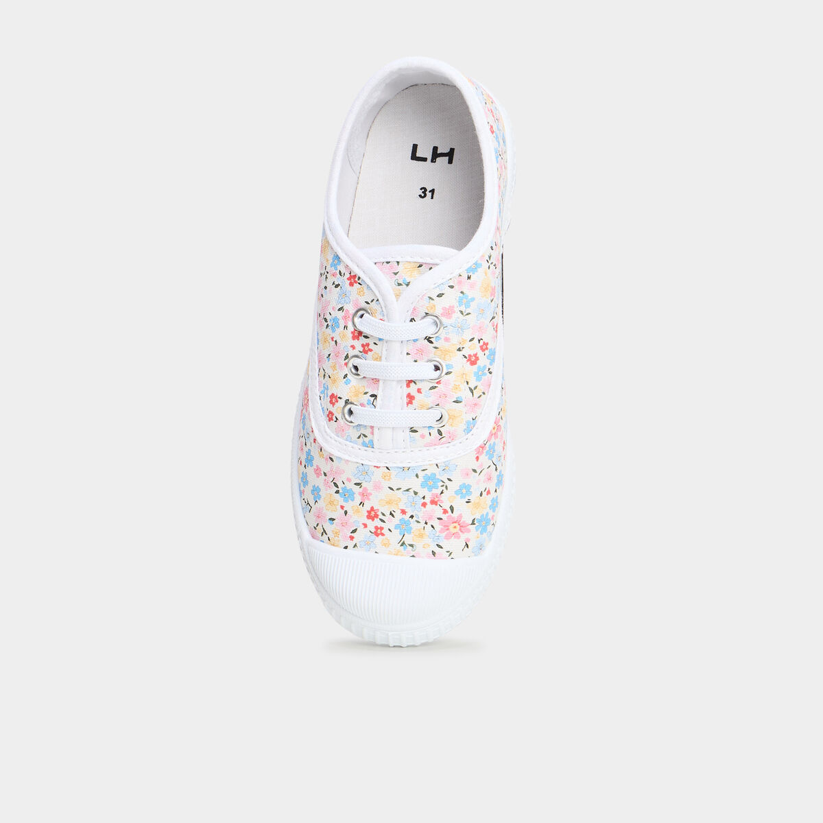Tennis basses en toile ecru fille