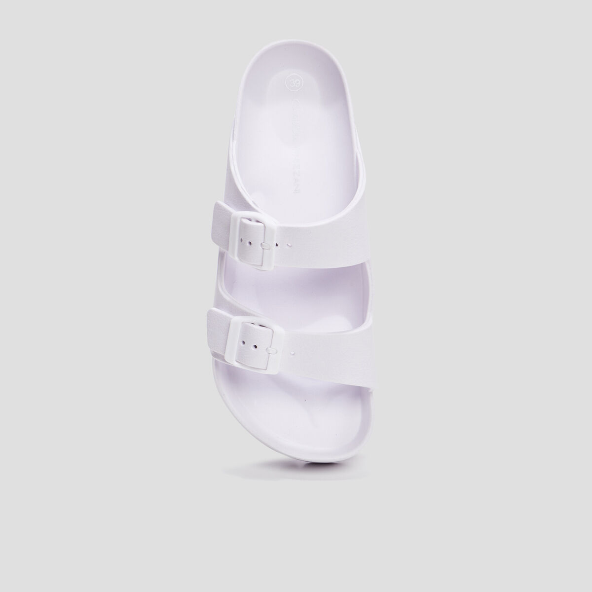 Mules de plage plateformes blanc femme