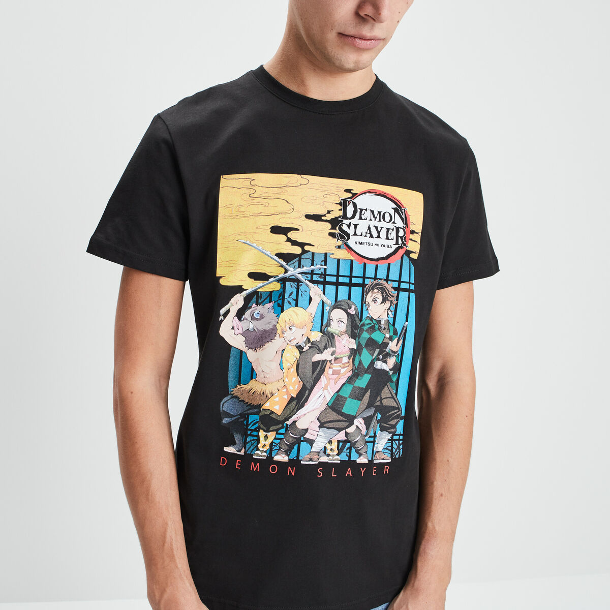 T-shirt Demon Slayer noir homme