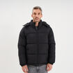 Doudoune d&eacute;perlante &agrave; capuche amovible noir homme