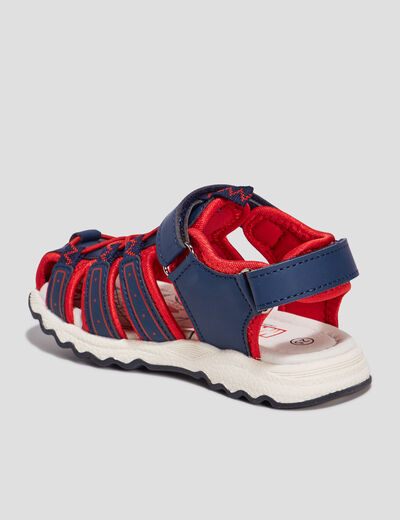 Sandales à scratchs Spider-Man bleu marine garçon