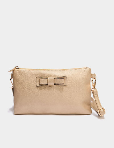 Sac pochette en bandoulière couleur or femme
