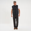 Gilet sans manches col montant gris fonc&eacute; homme
