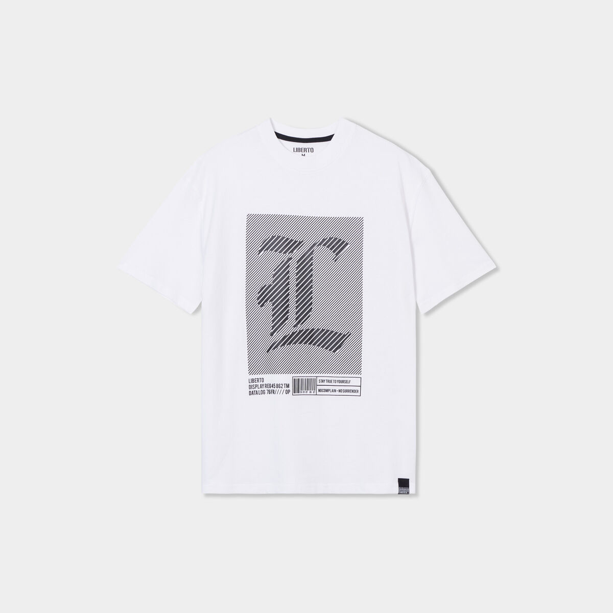 T-shirt oversize manches courtes Liberto blanc homme
