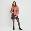 Doudoune légère droite courte rose poudrée femme