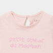 T-shirt manches longues coton rose clair b&eacute;b&eacute; fille