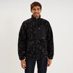 Veste effet sherpa zipp&eacute;e 3 poches noir homme