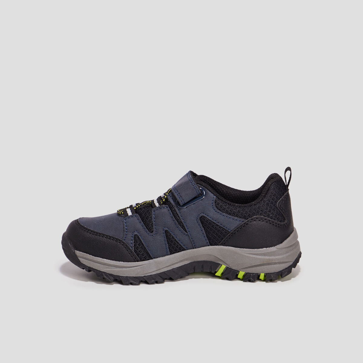 Baskets running à scratchs Trappeur bleu marine garçon
