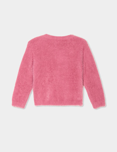 Pull manches longues vieux rose bébé fille
